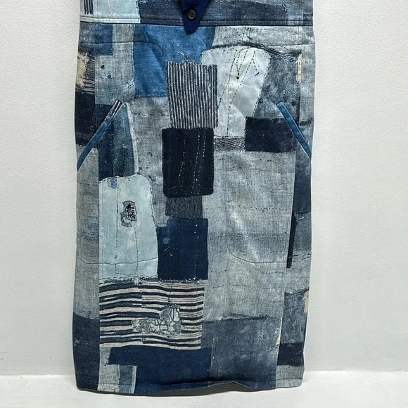 Altuzarra Dress Sleeveless Midi Patchwork Denim Print Blue IT Size 38 US XS 2 - Picture 5 of 15